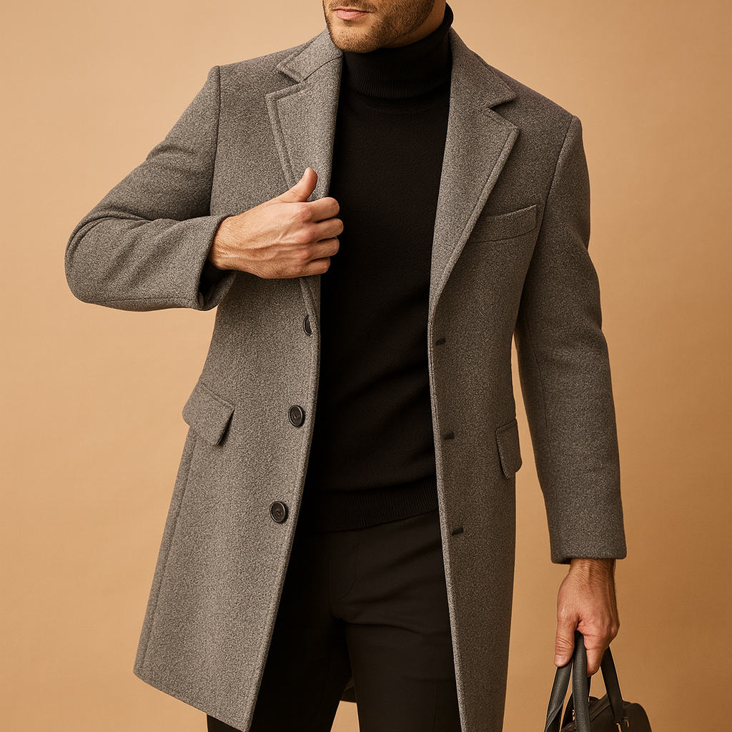 Herren Wintermantel Lang & Warm