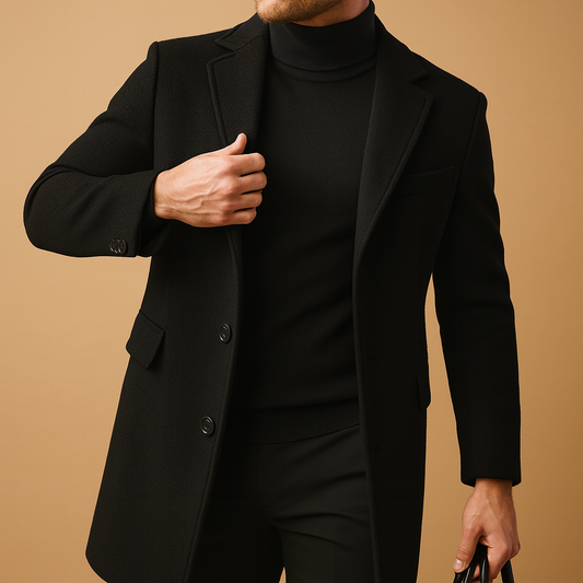 Herren Wintermantel Lang & Warm - IdealeKleiden