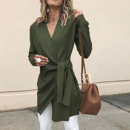 Stilvolle Damenjacke Mit Gürtel Elegant