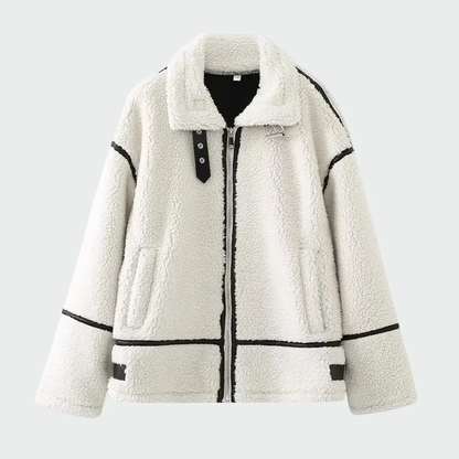 Stylische Faux-Fur-Jacke Damen