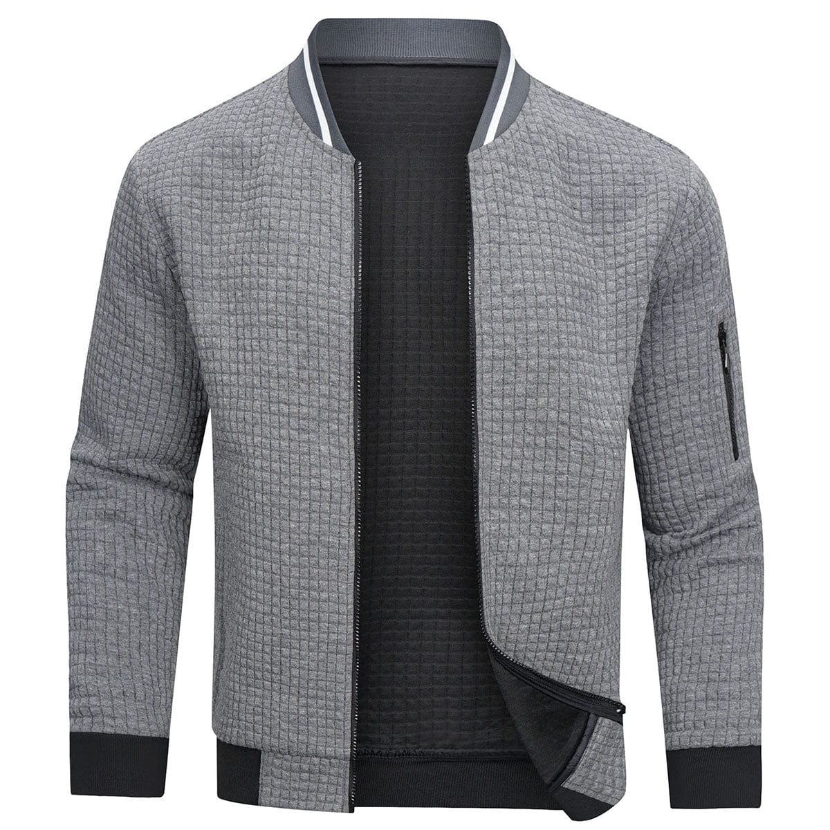 Herren Steppjacke Bomber Modern Reißverschluss