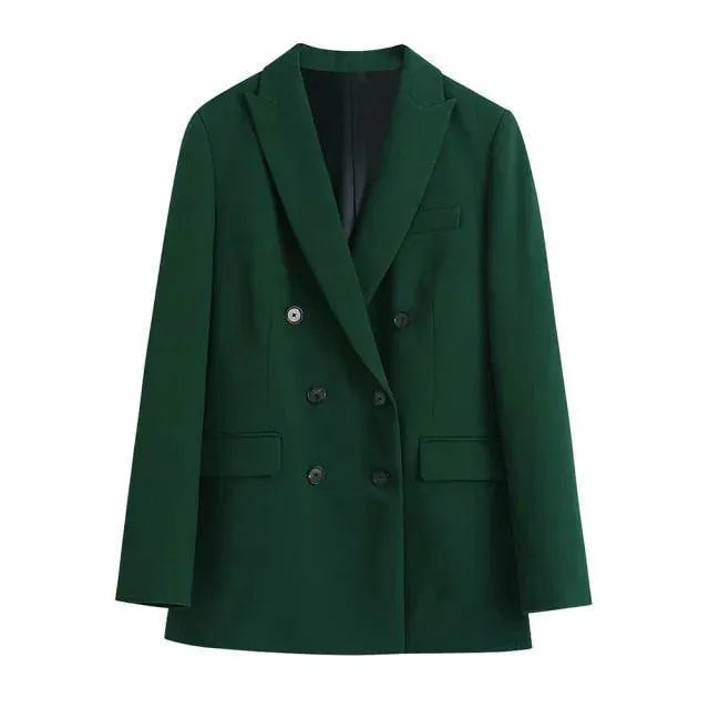 Grüner Damen Blazer Modern Lässig Elegent