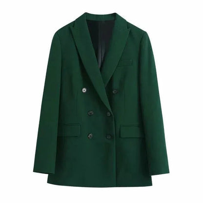 Grüner Damen Blazer Modern Lässig Elegent