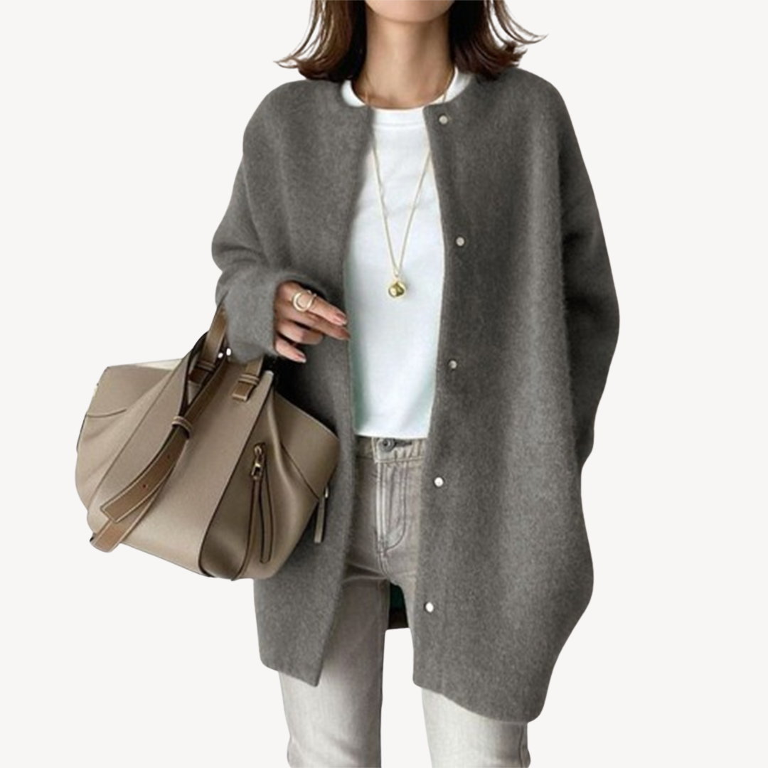 Damen Strickjacke Knopfleiste Elegent