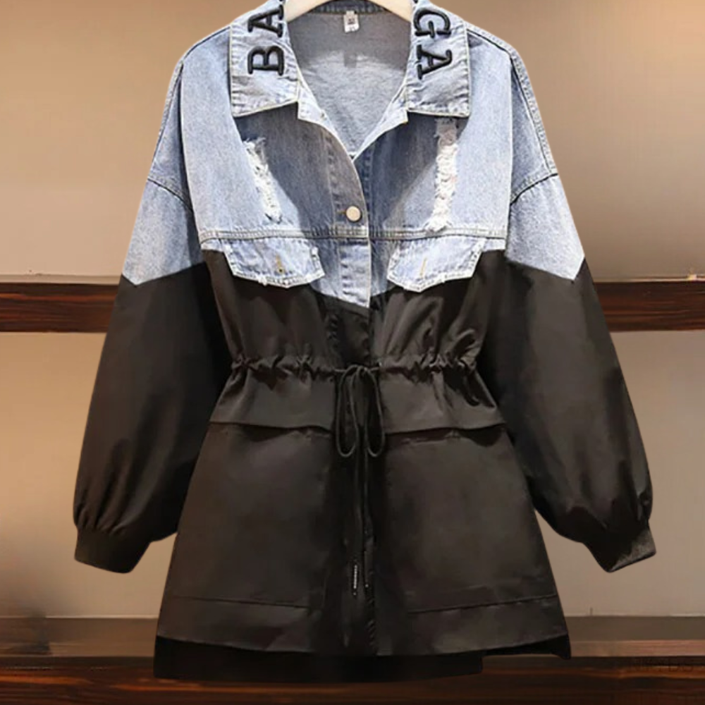 Herbstjacke Damen Modern Denim Schnüren