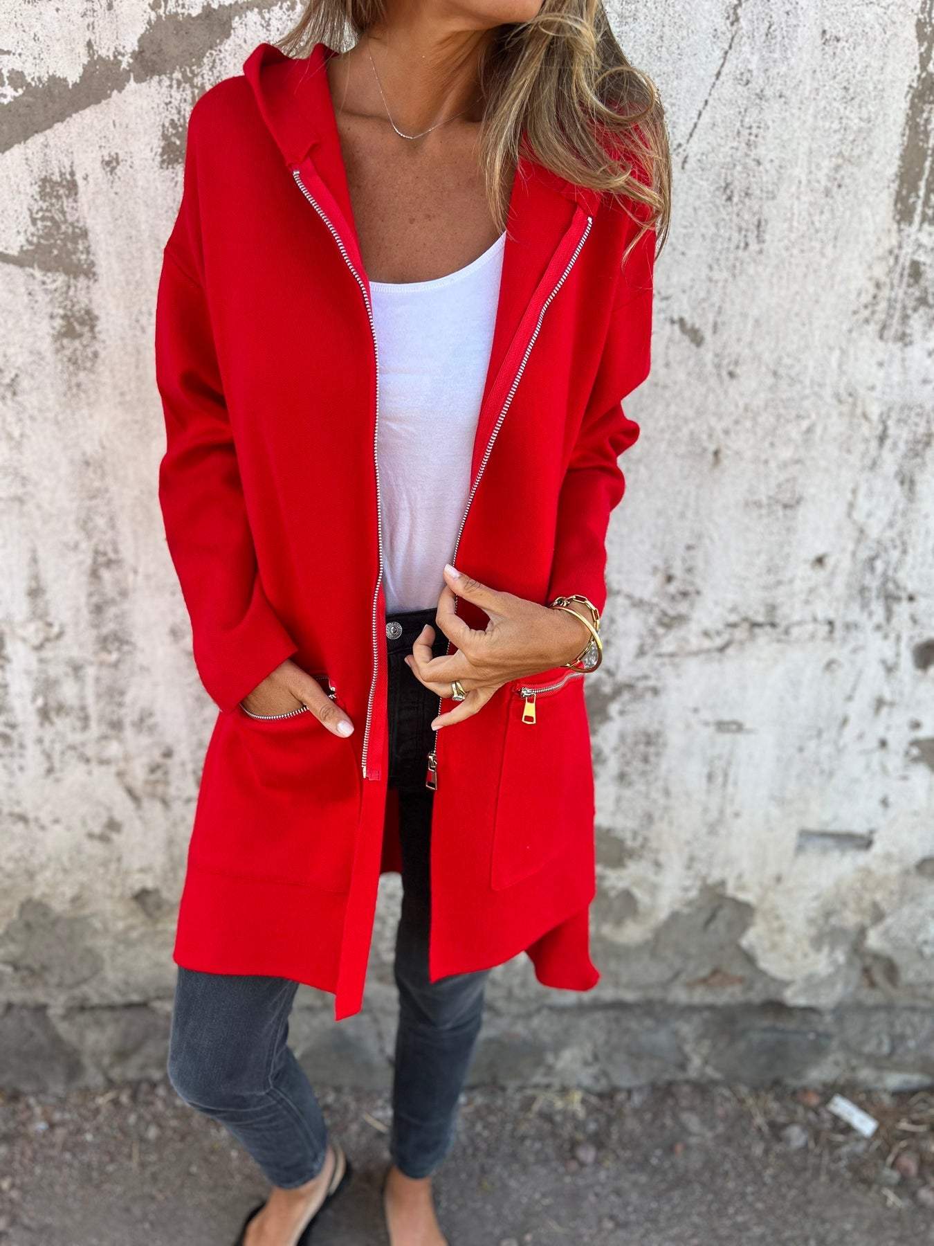 Damenjacke Mit Kapuze Modern