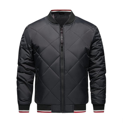 Herren Steppjacke Rauten Muster Bomber