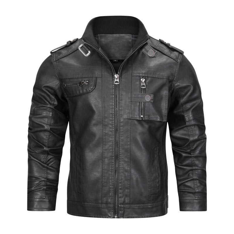 Stylische Lederjacke Herren Slim Fit