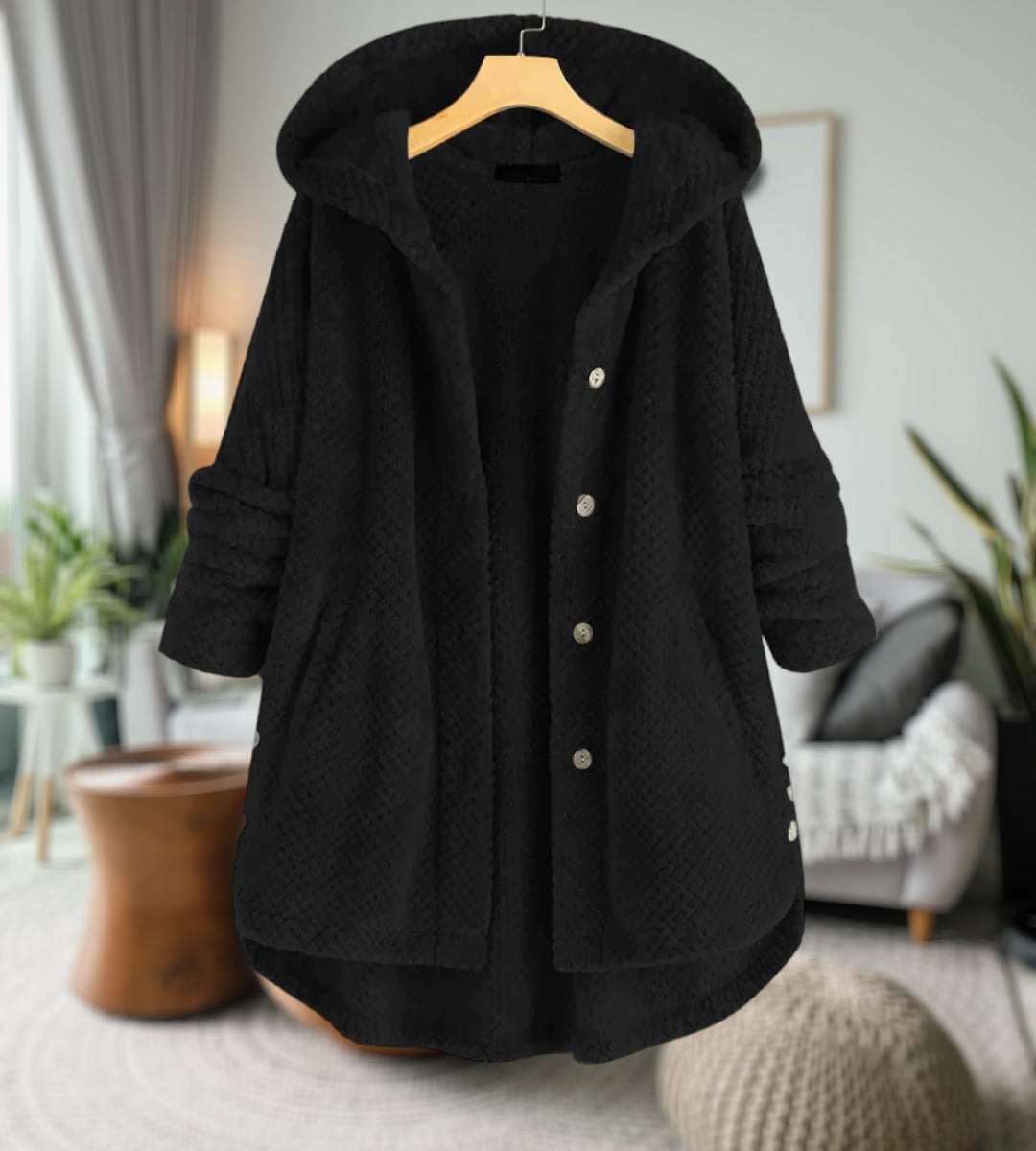 Damen Fleecejacke Weich Teddylook