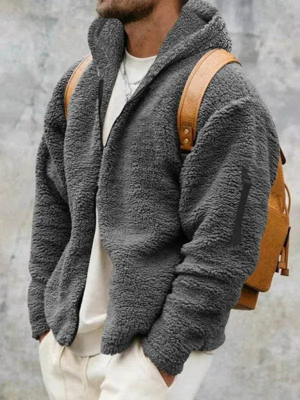 Männer Winterjacke Kapuzenfleece Warm