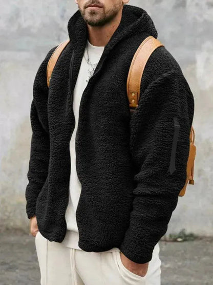 Männer Winterjacke Kapuzenfleece Warm
