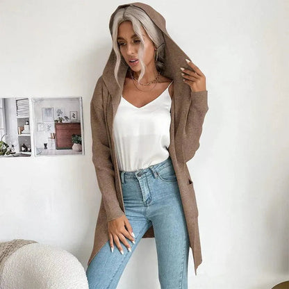 Elegante Damen Strickjacke Pullover mit Feinem Muster