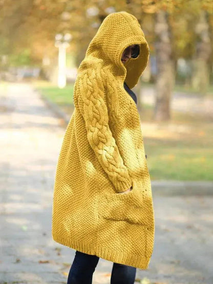 Lange Damen Strickjacke Warm