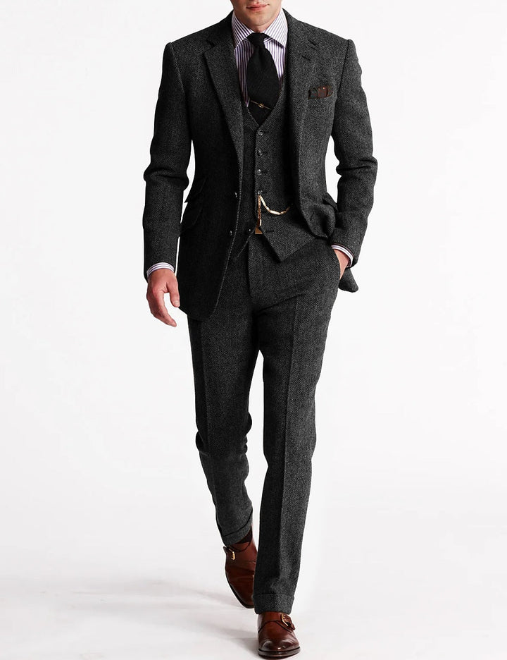 Herren Anzugsset 3-teilig Elegante Kombination