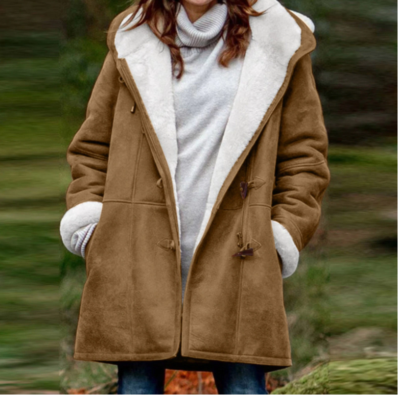 Weiche Winterjacke Damen Hoodie