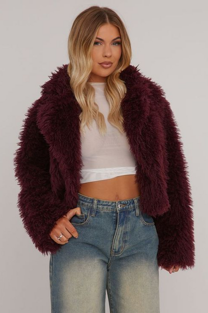 Pelz Kurzjacke Elegant Damen - IdealeKleiden