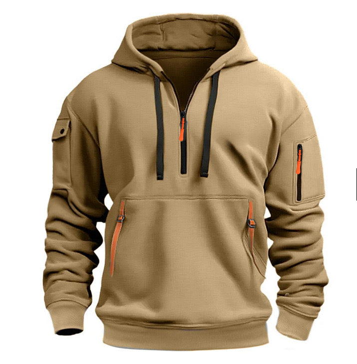 Herren Sweatshirt Kapuze Taschen Sportlich
