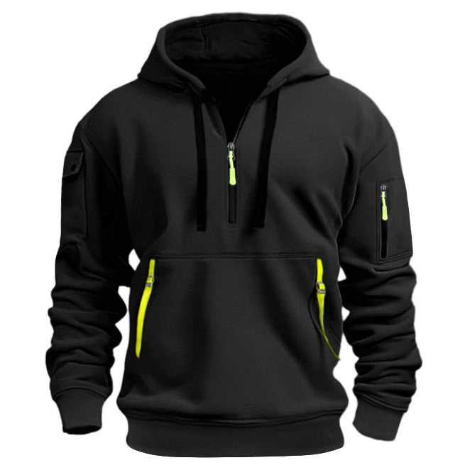 Herren Sweatshirt Kapuze Taschen Sportlich