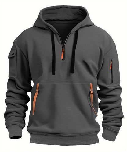 Herren Sweatshirt Kapuze Taschen Sportlich