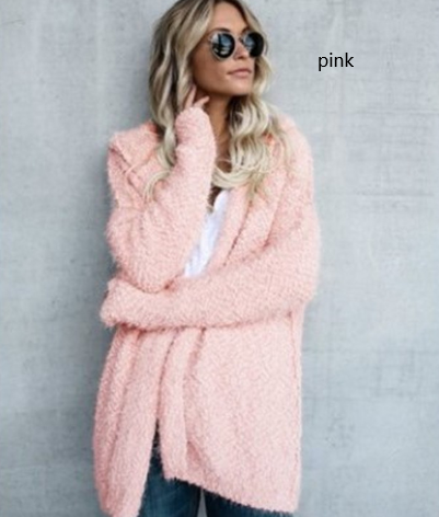 Kapuzenjacke Damen Trendy Strick