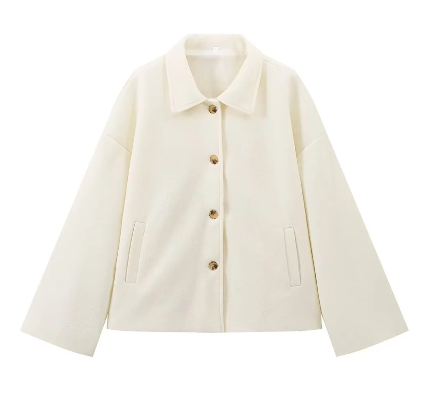Elegante Wolljacke mit Knöpfen Warm und Modern