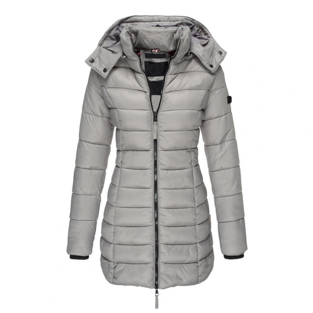 Damen Winterjacke Slimfit Kapuze Wärme &amp; Stil