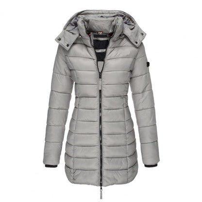 Damen Winterjacke Slimfit Kapuze Wärme & Stil