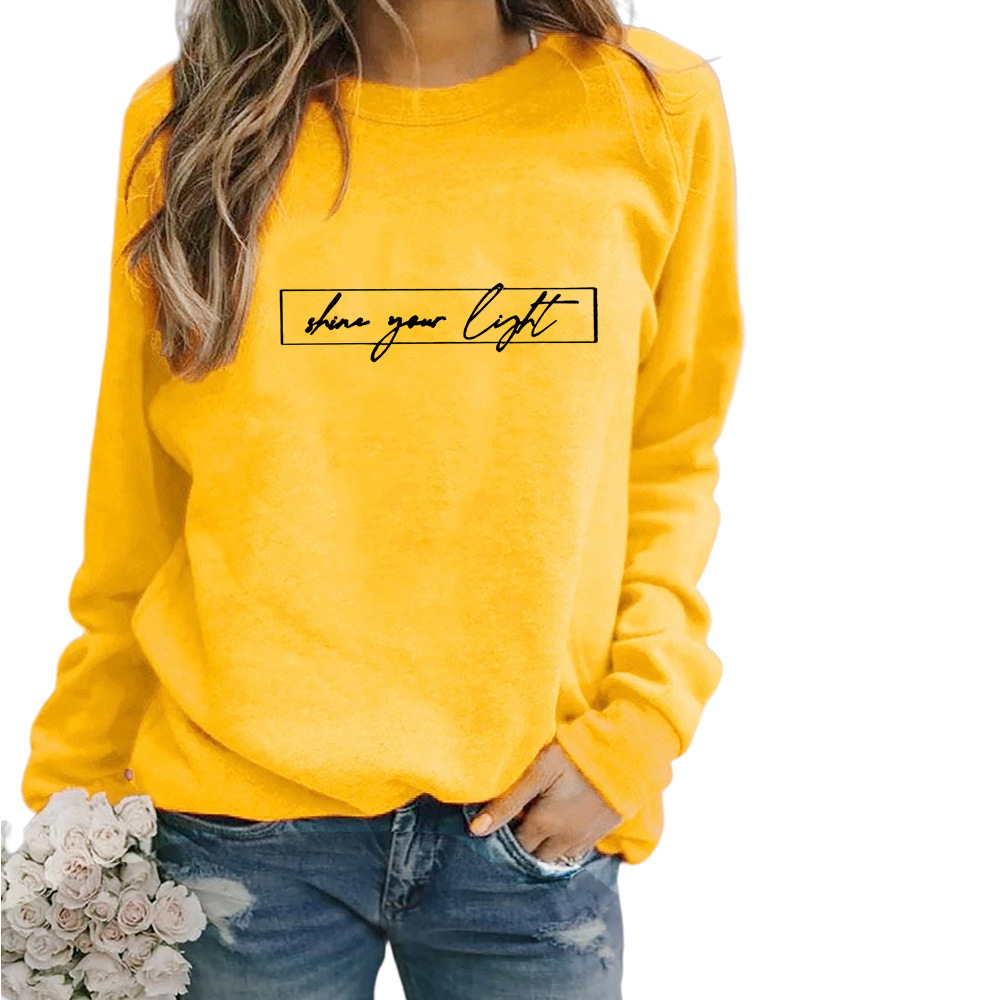 Kleidung für Frauen | Mode Sweatshirt Mit Motivationsaufdruck