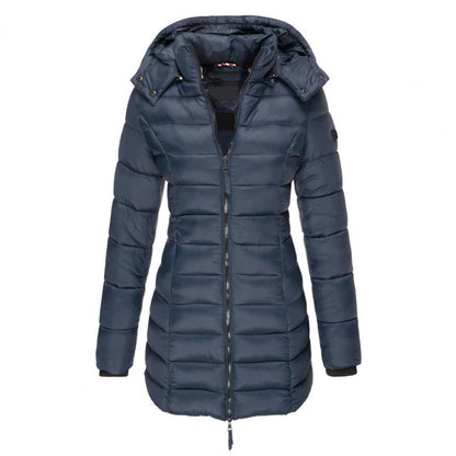 Damen Winterjacke Slimfit Kapuze Wärme & Stil