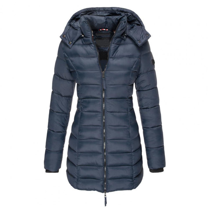 Damen Winterjacke Slimfit Kapuze Wärme &amp; Stil