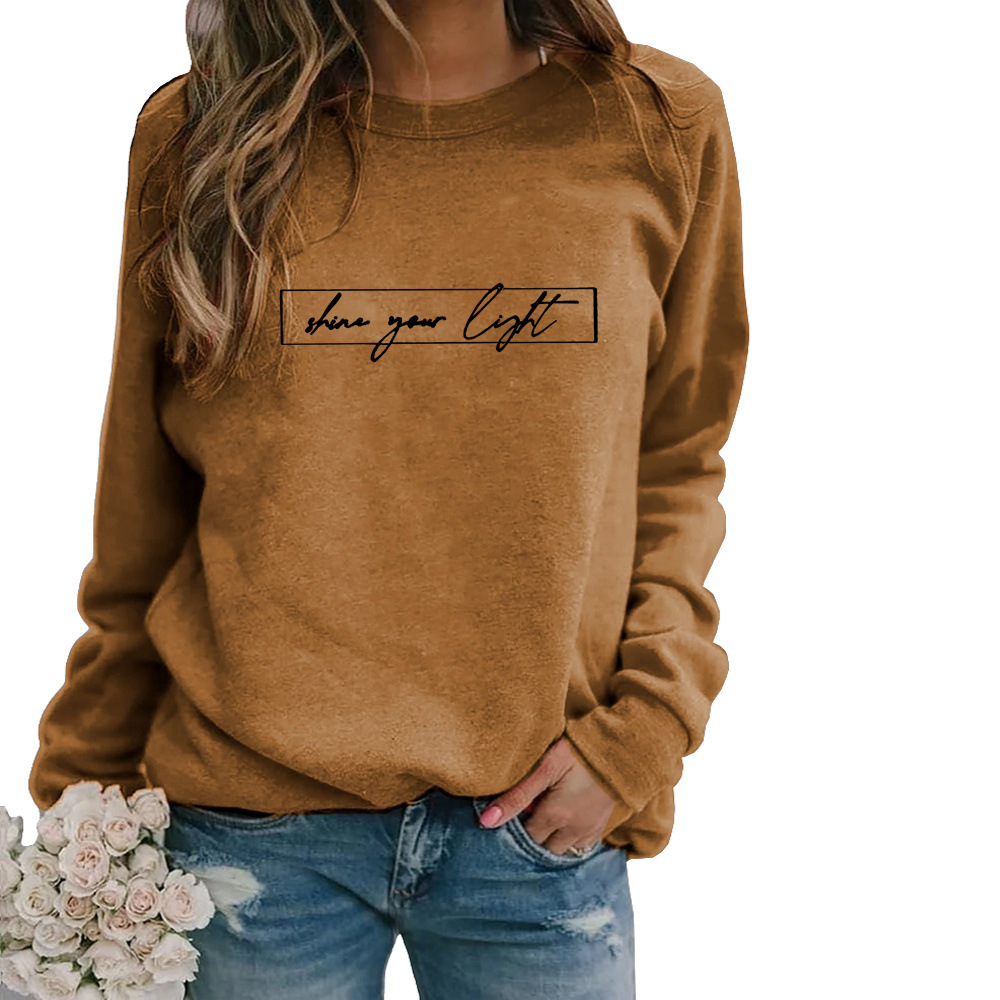 Kleidung für Frauen | Mode Sweatshirt Mit Motivationsaufdruck