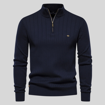 Stylischer Pullover Reißverschluss Modern Design - IdealeKleiden