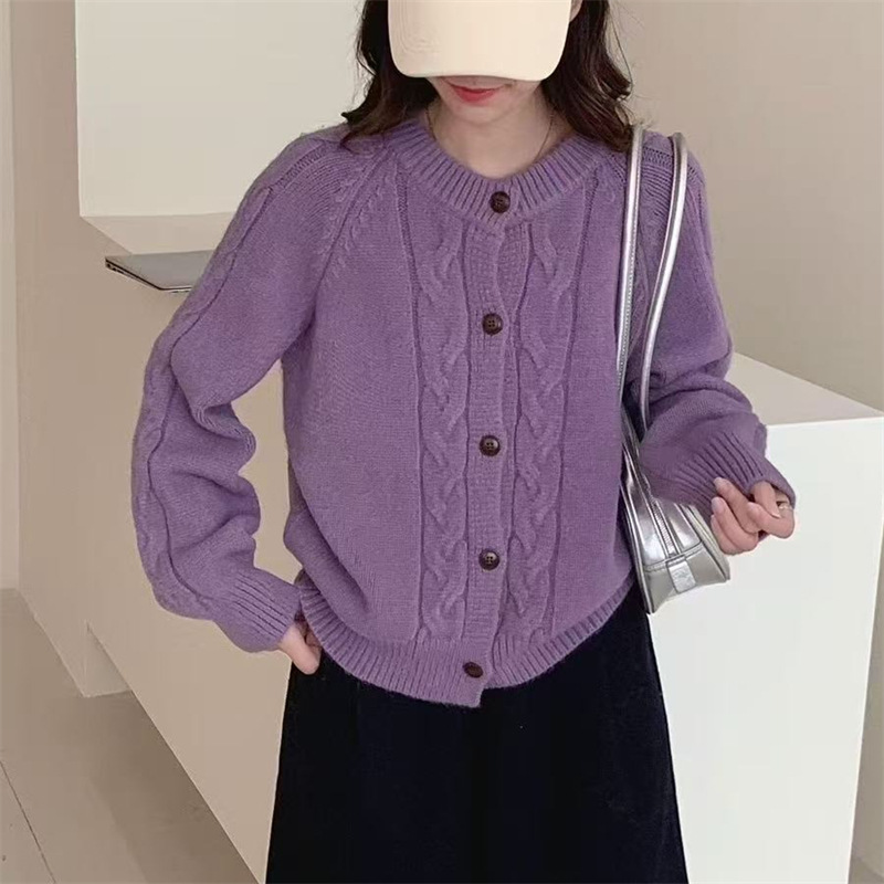 Stylische Strickjacke mit Knöpfen Damen