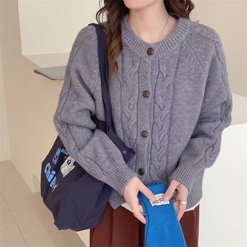 Stylische Strickjacke mit Knöpfen Damen