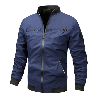 Stylische Herren Bomberjacke mit Monogramm Stickerei