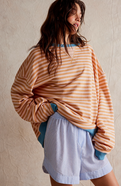 Bequemes Streifen Sweatshirt Soft und Stilvoll für Entspannung