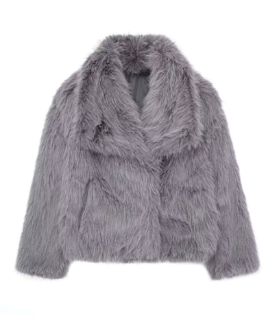 Luxus Winterjacke Pelz Mantel Eleganz
