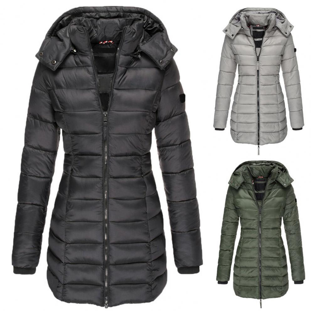 Damen Winterjacke Slimfit Kapuze Wärme & Stil - IdealeKleiden