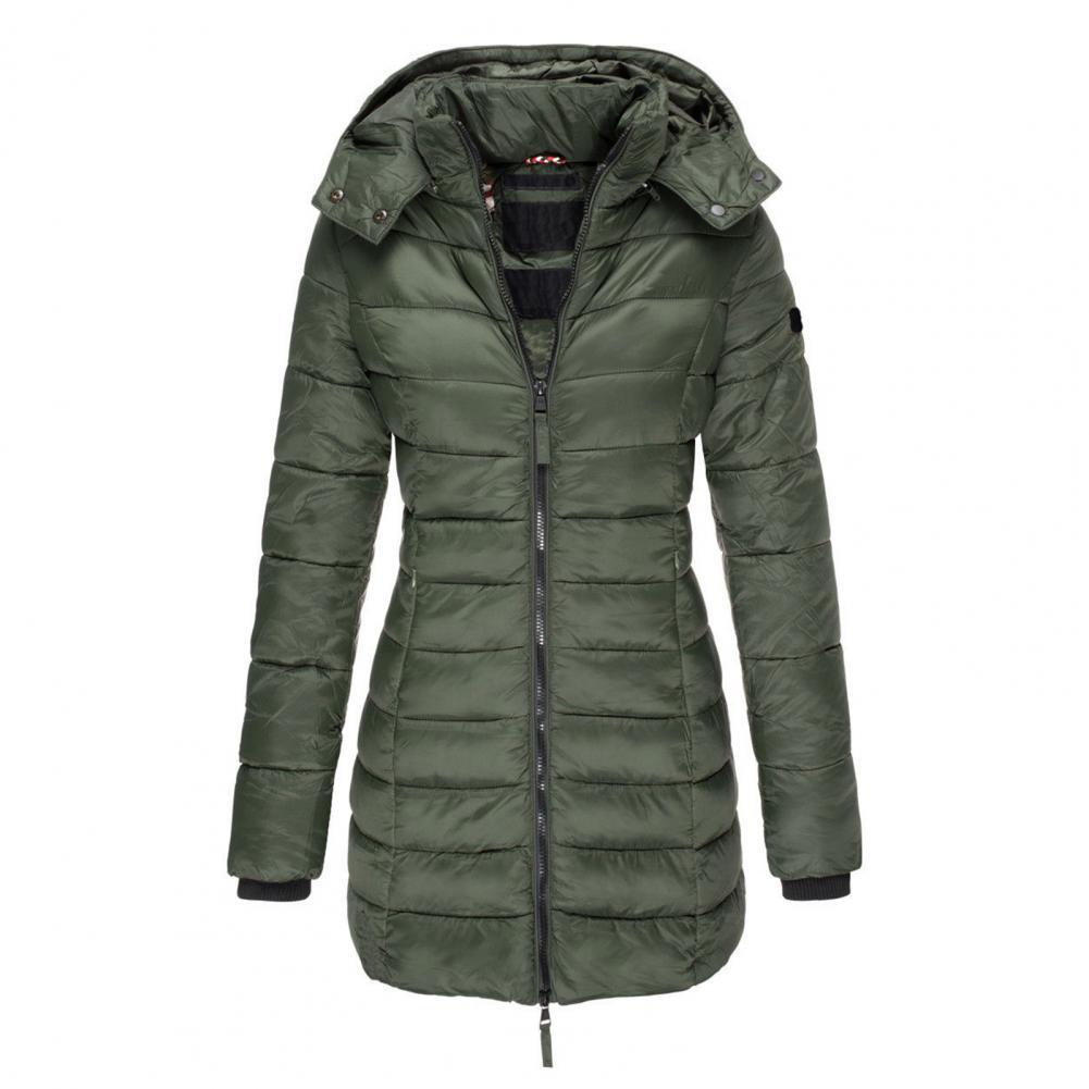 Damen Winterjacke Slimfit Kapuze Wärme &amp; Stil