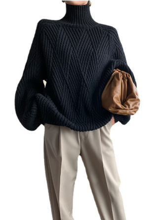 Weicher Oversized Rollkragenpullover Winter