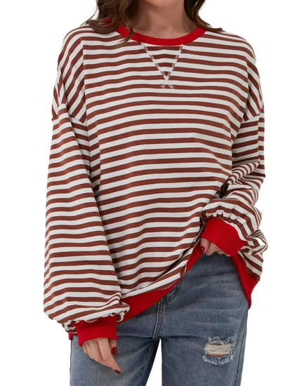 Bequemes Streifen Sweatshirt Soft und Stilvoll für Entspannung