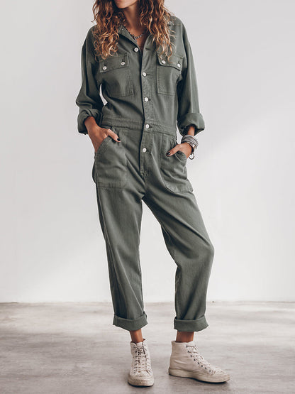 Praktische Damen-Overall mit Langen Ärmeln und Taschen