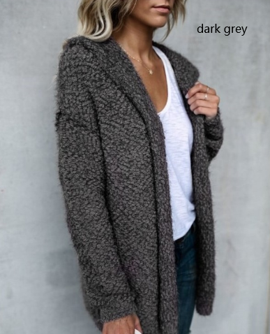Kapuzenjacke Damen Trendy Strick