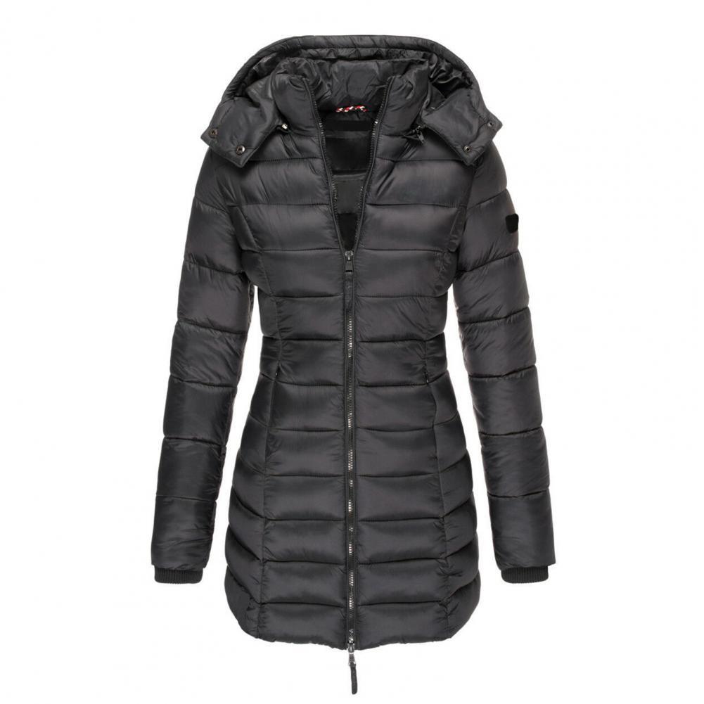 Damen Winterjacke Slimfit Kapuze Wärme &amp; Stil