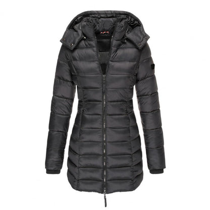 Damen Winterjacke Slimfit Kapuze Wärme & Stil