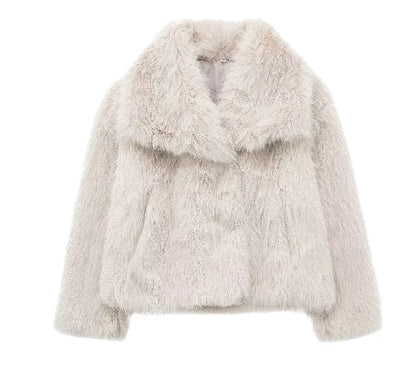 Warme Pelzjacke Elegant Lang