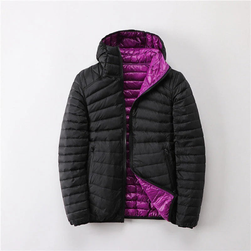 Wasserdichte Winterjacke mit Kapuze und Reißverschluss - IdealeKleiden