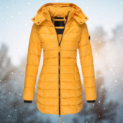 Warme Pufferjacke Damen - Fitted Design - Wasserfest - Abnehmbare Kapuze