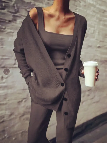 Bequeme Strickjacke Weich Wolle Mischung