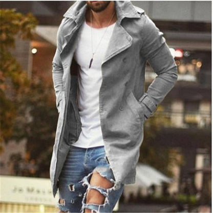 Mantel Damen Slim Fit Mittellang Baumwolle